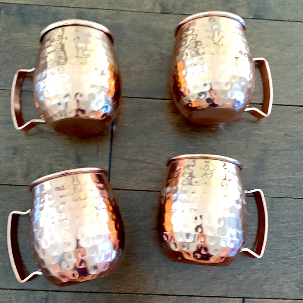 4 large cups Moscow mule copper mugs brand new! Set of four